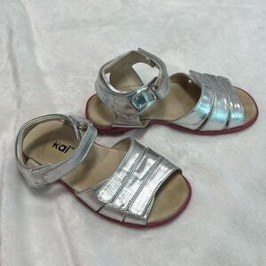 SEE KAI RUN Silver Girls Sandals size 12 strappy